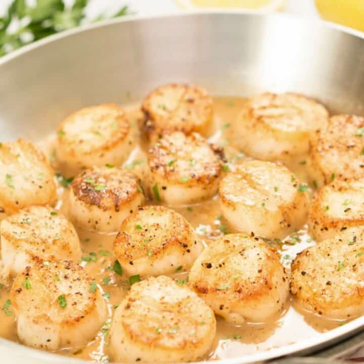 Lemon Butter Scallops (With Video)